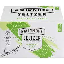 Smirnoff Seltzer Lime 5% 12x250ml Cans